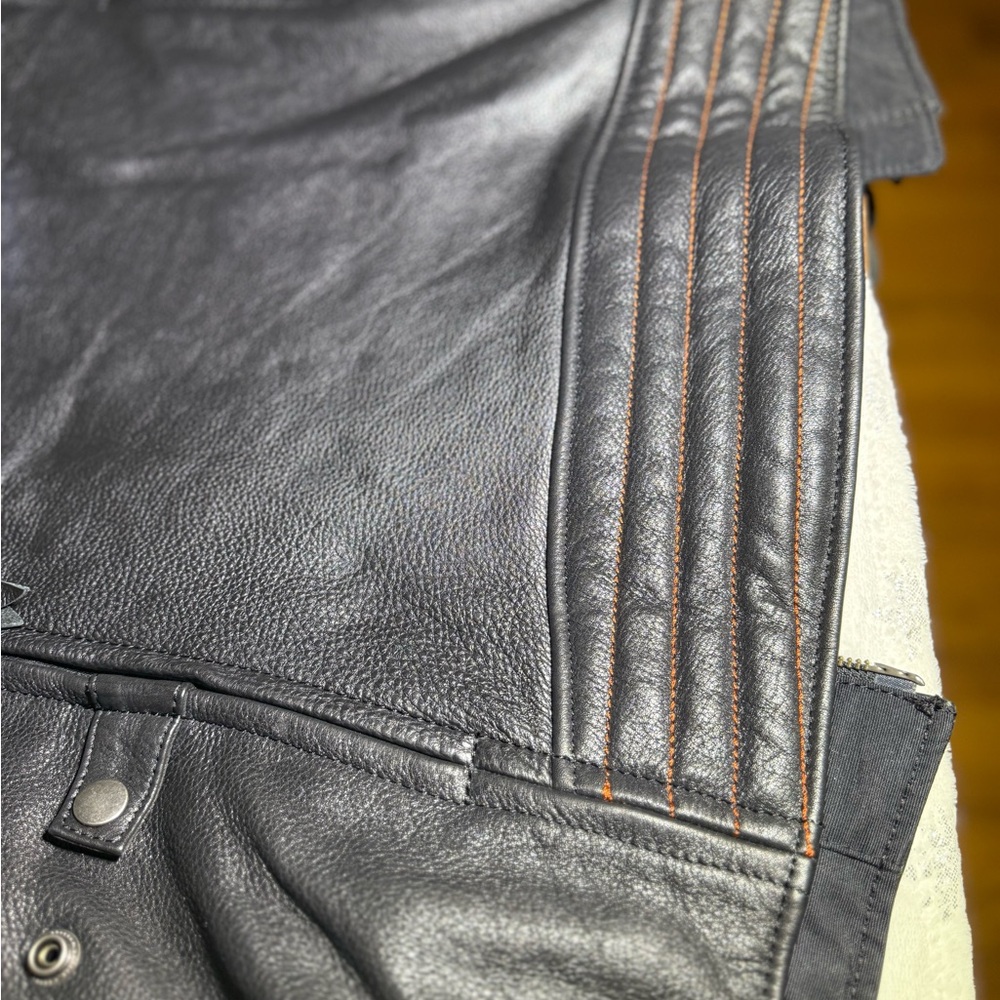 Harley-Davidson Women's Black Quilted Leather Motorcycle Jacket - Picture 12 of 12